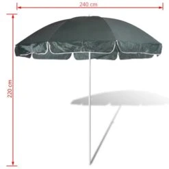 240cm Parasol De Plage Vert -Mobilier De Jardin 240cm parasol de plage vert 8718475852100 1008400