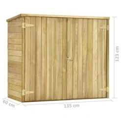 Abri à Outils De Jardin 135x60x123 Cm Pinède Imprégnée -Mobilier De Jardin abri a outils de jardin 135x60x123 cm pinede impregnee 3666722762830 1330524