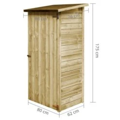 Abri à Outils De Jardin Bois De Pin Imprégné 88 X 76 X 175 Cm -Mobilier De Jardin abri a outils de jardin bois de pin impregne 88 x 76 x 175 cm 3666722132466 1329369