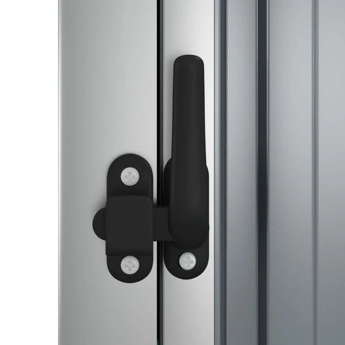 Abri à Outils De Jardin Gris 88x89x161 Cm Acier Galvanisé 8 Abri à Outils De Jardin Gris 88x89x161 Cm Acier Galvanisé – Image 6