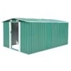 Abri De Jardin 257x392x181 Cm Métal Vert -Mobilier De Jardin abri de jardin 257x392x181 cm metal vert 3666722150842 1261898