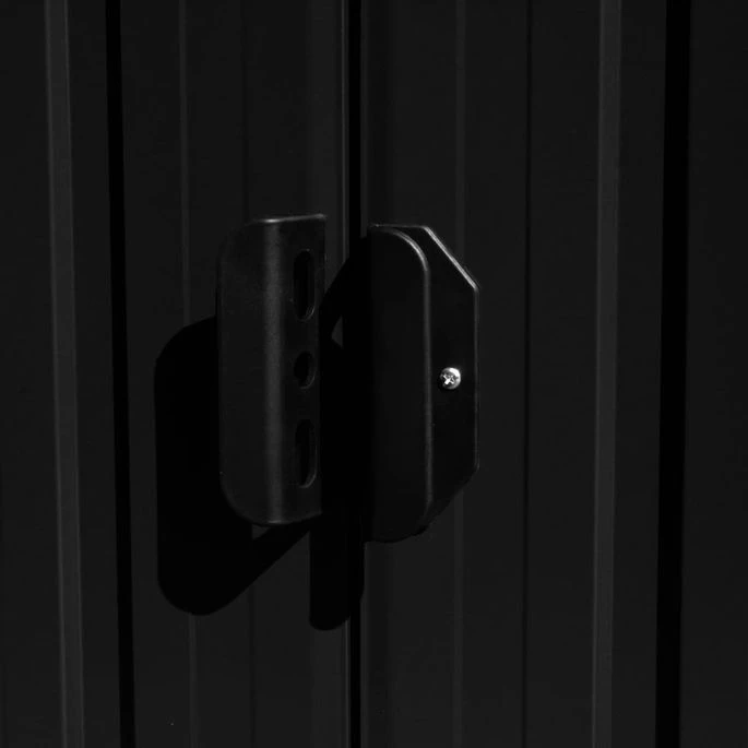 Abri De Jardin 257x489x181 Cm Métal Anthracite 7 Abri De Jardin 257x489x181 Cm Métal Anthracite – Image 5