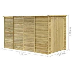 Abri De Jardin 315x159x178 M Bois De Pin Imprégné -Mobilier De Jardin abri de jardin 315x159x178 m bois de pin impregne 8719883696157 1303257