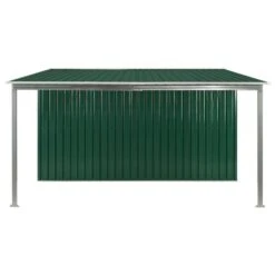 Abri De Jardin à Portes Coulissantes Vert 386x312x178 Cm Acier -Mobilier De Jardin abri de jardin a portes coulissantes vert 386x312x178 cm acier 8718475724667 1264489