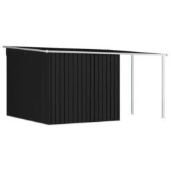 Abri De Jardin Avec Toit étendu Anthracite 336x270x181 Cm Acier -Mobilier De Jardin abri de jardin avec toit etendu anthracite 336x270x181 cm acier 8718475724735 1256556