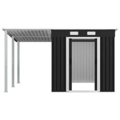Abri De Jardin Avec Toit étendu Anthracite 336x270x181 Cm Acier -Mobilier De Jardin abri de jardin avec toit etendu anthracite 336x270x181 cm acier 8718475724735 1256558