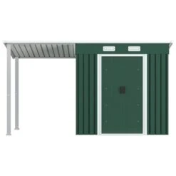 Abri De Jardin Avec Toit étendu Vert 346x121x181 Cm Acier -Mobilier De Jardin abri de jardin avec toit etendu vert 346x121x181 cm acier 8718475724681 1264504
