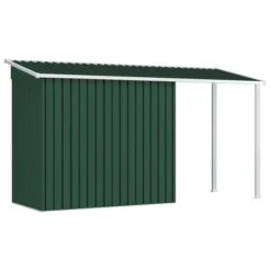 Abri De Jardin Avec Toit étendu Vert 346x121x181 Cm Acier -Mobilier De Jardin abri de jardin avec toit etendu vert 346x121x181 cm acier 8718475724681 1264507