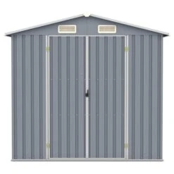 Abri De Jardin Gris 205x129x183 Cm Acier Galvanisé -Mobilier De Jardin abri de jardin gris 205x129x183 cm acier galvanise 3666722762458 1441588
