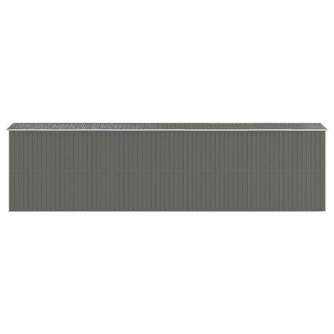 Abri De Jardin Gris Clair 192x772x223 Cm Acier Galvanisé 7 Abri De Jardin Gris Clair 192x772x223 Cm Acier Galvanisé – Image 5