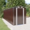 Abri De Jardin Marron Foncé 192x606x223 Cm Acier Galvanisé -Mobilier De Jardin abri de jardin marron fonce 192x606x223 cm acier galvanise 3666722921657 1493984