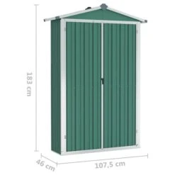 Abri De Jardin Vert 107,5x46x183 Cm Acier Galvanisé -Mobilier De Jardin abri de jardin vert 107 5x46x183 cm acier galvanise 3666722921688 1506379