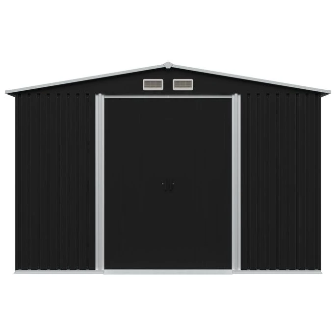 Abri De Stockage Pour Jardin Anthracite Acier 257x205x178 Cm 4 Abri De Stockage Pour Jardin Anthracite Acier 257x205x178 Cm – Image 2