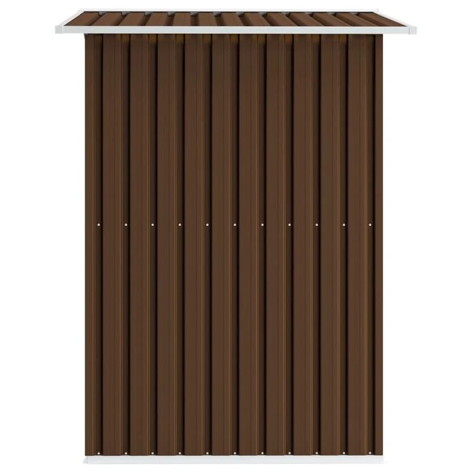 Abri De Stockage Pour Jardin Marron 204x132x186 Cm Acier 6 Abri De Stockage Pour Jardin Marron 204x132x186 Cm Acier – Image 4