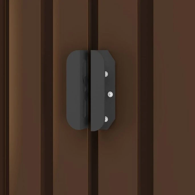 Abri De Stockage Pour Jardin Marron 204x132x186 Cm Acier 9 Abri De Stockage Pour Jardin Marron 204x132x186 Cm Acier – Image 7