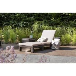 ALLIBERT Bain De Soleil DAYTONA Imitation Résine Tressée - Marron -Mobilier De Jardin allibert bain de soleil daytona imitation resine tressee marron 8711245134512 597622
