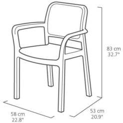 Allibert By KETER - Chloe - Lot De 6 Fauteuils De Jardin - En Résine Aspect Rotin Tressé - Gris Graphite -Mobilier De Jardin allibert by keter chloe lot de 6 fauteuils de jardin en resine aspect rotin tresse gris graphite 8711245151779 1310590