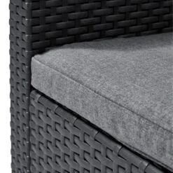 ALLIBERT By KETER - Fauteuil SanRemo - Imitation Rotin Tressé - Gris Graphite -Mobilier De Jardin allibert by keter fauteuil sanremo imitation rotin tresse gris graphite 8711245152424 728766