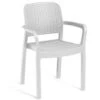 ALLIBERT By KETER - Lots De 6 Fauteuils Monoblocs Bella Empilables En Résine De Synthese - Imitation Rotin Tressé - Coloris Blanc. -Mobilier De Jardin allibert by keter lots de 6 fauteuils monoblocs bella empilables en resine de synthese imitation rotin tresse coloris blanc 8711245152455 728760