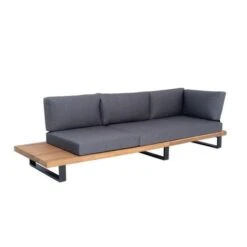 ALUXE Salon De Jardin En Bois D'acacia Et Pieds En Aluminium, Canapé D'angle Et Une Table Basse -Mobilier De Jardin aluxe salon de jardin en bois d acacia et pieds en aluminium canape d angle et une table basse 3584170443951 438568