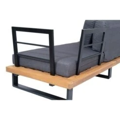 ALUXE Salon De Jardin En Bois D'acacia Et Pieds En Aluminium, Canapé D'angle Et Une Table Basse -Mobilier De Jardin aluxe salon de jardin en bois d acacia et pieds en aluminium canape d angle et une table basse 3584170443951 438570