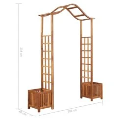 Arche De Jardin Avec Jadinière Bois D'acacia Massif 180x40x218cm -Mobilier De Jardin arche de jardin avec jadiniere bois d acacia massif 180x40x218cm 8718475607434 1213556