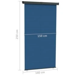 Auvent Latéral De Balcon 160x250 Cm Bleu -Mobilier De Jardin auvent lateral de balcon 160x250 cm bleu 3666722145787 1298261