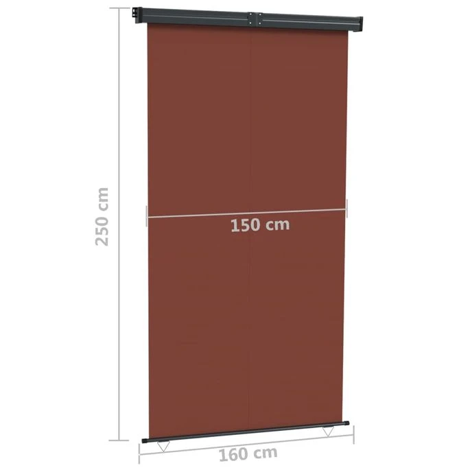 Auvent Latéral De Balcon 160x250 Cm Marron 2 12 Auvent Latéral De Balcon 160x250 Cm Marron 2 – Image 10