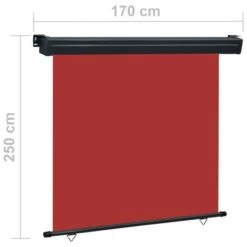 Auvent Latéral De Balcon 170x250 Cm Rouge 21 Auvent Latéral De Balcon 170x250 Cm Rouge -Mobilier De Jardin auvent lateral de balcon 170x250 cm rouge 3666722522120 583587