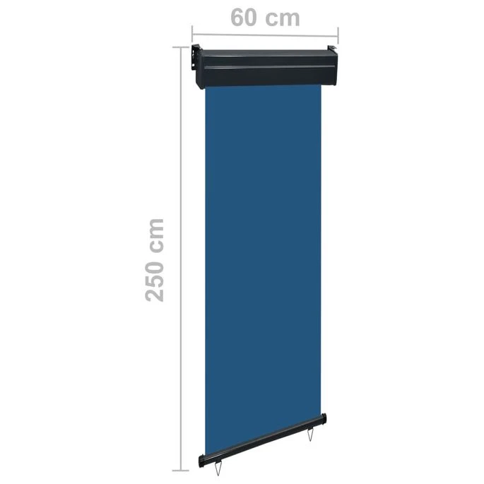 Auvent Latéral De Balcon 60x250 Cm Bleu 12 Auvent Latéral De Balcon 60x250 Cm Bleu – Image 10