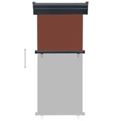 Auvent Latéral De Balcon 80x250 Cm Marron -Mobilier De Jardin auvent lateral de balcon 80x250 cm marron 3666722883726 583863