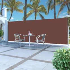 Auvent Latéral Rétractable 180 X 500 Cm Marron