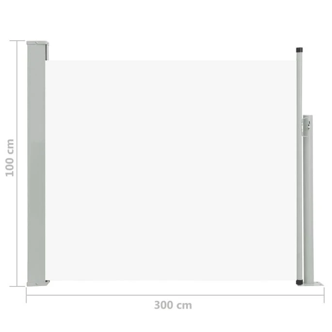 Auvent Latéral Rétractable De Patio 100x300 Cm Crème 10 Auvent Latéral Rétractable De Patio 100x300 Cm Crème – Image 8