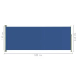 Auvent Latéral Rétractable De Patio 117x300 Cm Bleu -Mobilier De Jardin auvent lateral retractable de patio 117x300 cm bleu 3666722160841 1239847