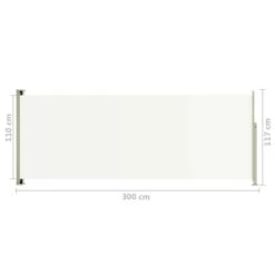 Auvent Latéral Rétractable De Patio 117x300 Cm Crème -Mobilier De Jardin auvent lateral retractable de patio 117x300 cm creme 3666722136457 1321080