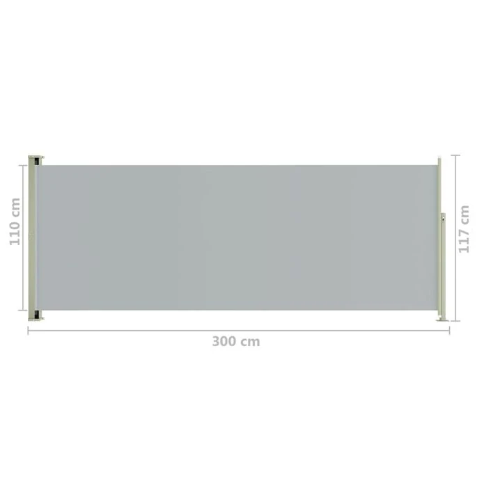 Auvent Latéral Rétractable De Patio 117x300 Cm Gris 10 Auvent Latéral Rétractable De Patio 117x300 Cm Gris – Image 8