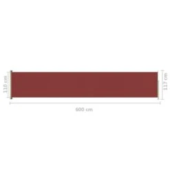 Auvent Latéral Rétractable De Patio 117x600 Cm Rouge -Mobilier De Jardin auvent lateral retractable de patio 117x600 cm rouge 3666722160711 1239951