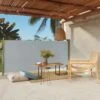 Auvent Latéral Rétractable De Patio 140x300 Cm Gris