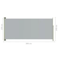 Auvent Latéral Rétractable De Patio 140x300 Cm Gris -Mobilier De Jardin auvent lateral retractable de patio 140x300 cm gris 3666722160827 1239863