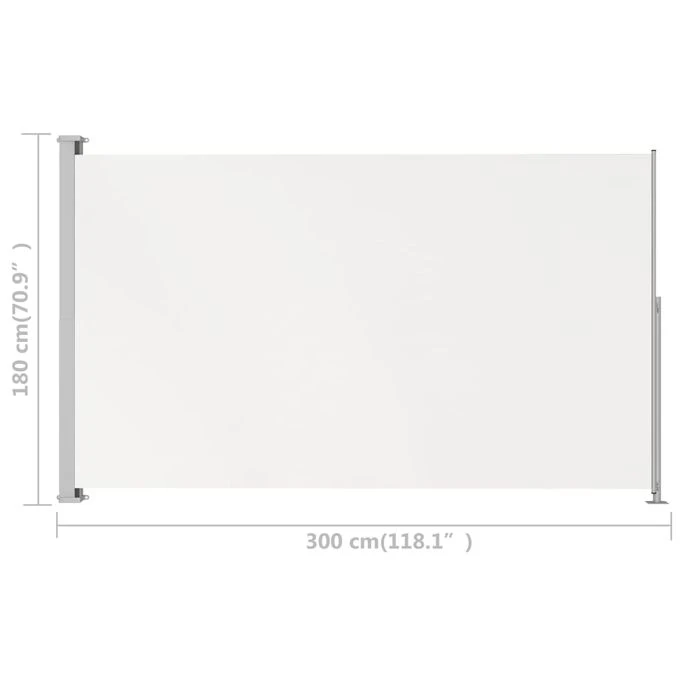 Auvent Latéral Rétractable De Patio 180x300 Cm Crème 9 Auvent Latéral Rétractable De Patio 180x300 Cm Crème – Image 7