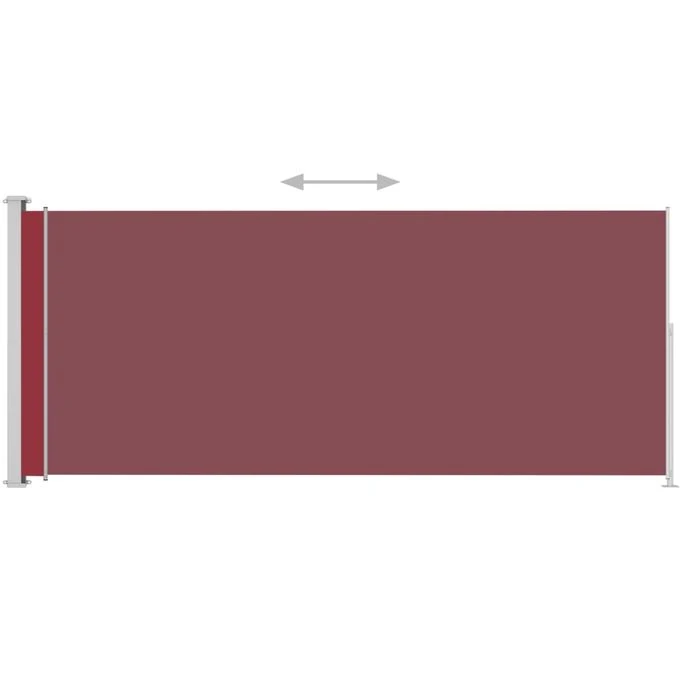 Auvent Latéral Rétractable De Patio 180x500 Cm Rouge 5 Auvent Latéral Rétractable De Patio 180x500 Cm Rouge – Image 3