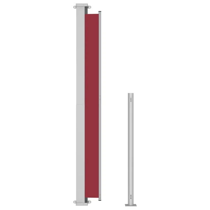 Auvent Latéral Rétractable De Patio 180x500 Cm Rouge 7 Auvent Latéral Rétractable De Patio 180x500 Cm Rouge – Image 5