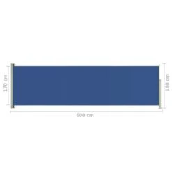 Auvent Latéral Rétractable De Patio 180x600 Cm Bleu -Mobilier De Jardin auvent lateral retractable de patio 180x600 cm bleu 3666722135269 1323765