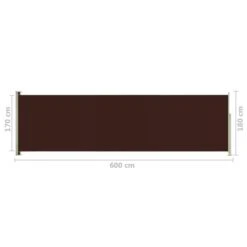 Auvent Latéral Rétractable De Patio 180x600 Cm Marron -Mobilier De Jardin auvent lateral retractable de patio 180x600 cm marron 3666722135146 1323900