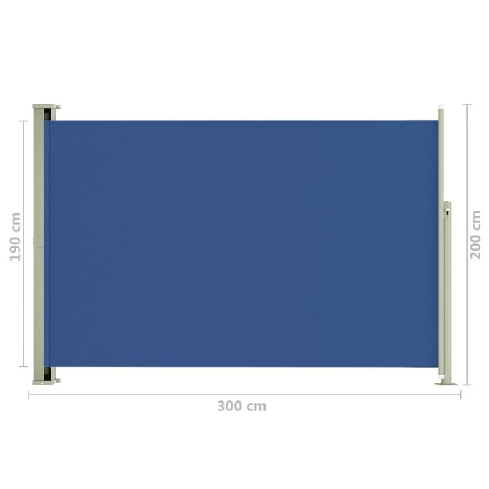 Auvent Latéral Rétractable De Patio 200x300 Cm Bleu 10 Auvent Latéral Rétractable De Patio 200x300 Cm Bleu – Image 8