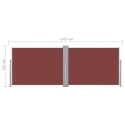 Auvent Latéral Rétractable Marron 120 X 1000 Cm -Mobilier De Jardin auvent lateral retractable marron 120 x 1000 cm 3666722522434 583138