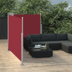 Auvent Latéral Rétractable Rouge 120 X 600 Cm -Mobilier De Jardin auvent lateral retractable rouge 120 x 600 cm 3666722522243 583416