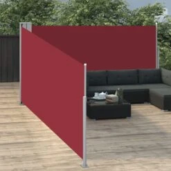 Auvent Latéral Rétractable Rouge 140 X 1000 Cm -Mobilier De Jardin auvent lateral retractable rouge 140 x 1000 cm 3666722522496 583033