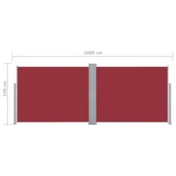 Auvent Latéral Rétractable Rouge 140 X 1000 Cm -Mobilier De Jardin auvent lateral retractable rouge 140 x 1000 cm 3666722522496 583042