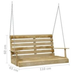 Balancelle 110 Cm Bois De Pin Imprégné -Mobilier De Jardin balancelle 110 cm bois de pin impregne 3666722160605 1240035
